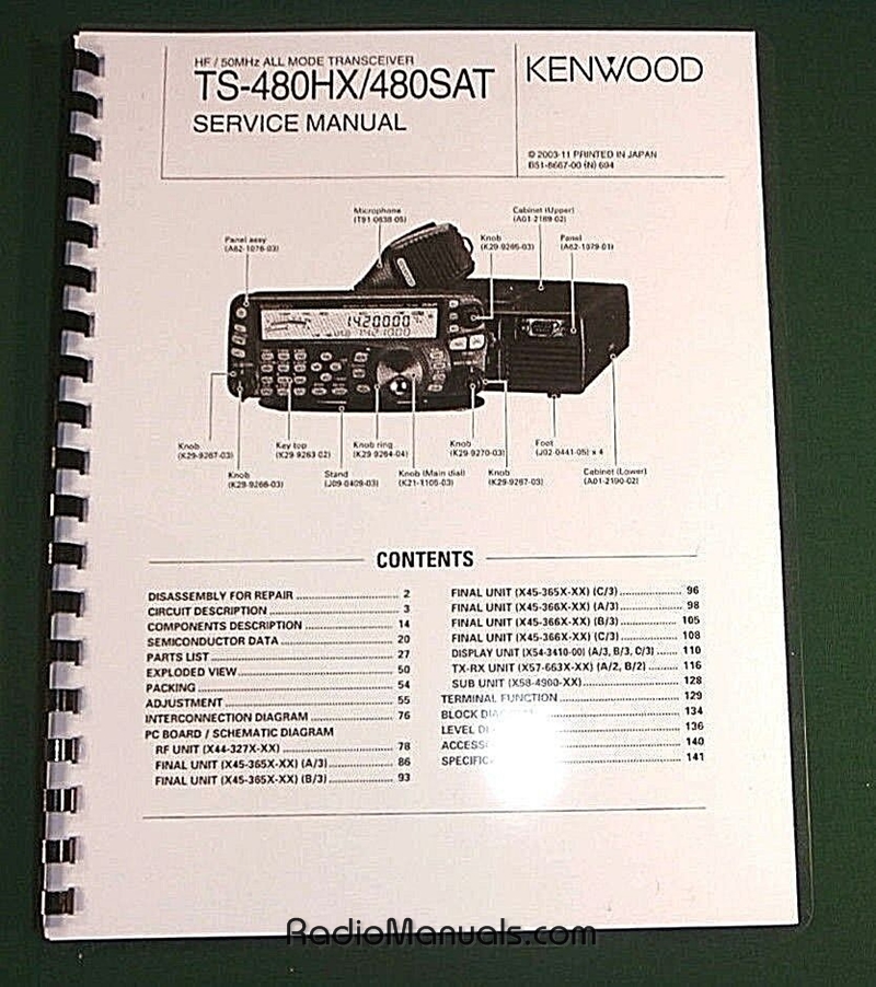 Kenwood TS-480HX/480SAT Service Manual - Click Image to Close
